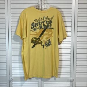 Salt Life Shut Up N Reel Yellow Fishing Graphic T-shirt Men 2XL